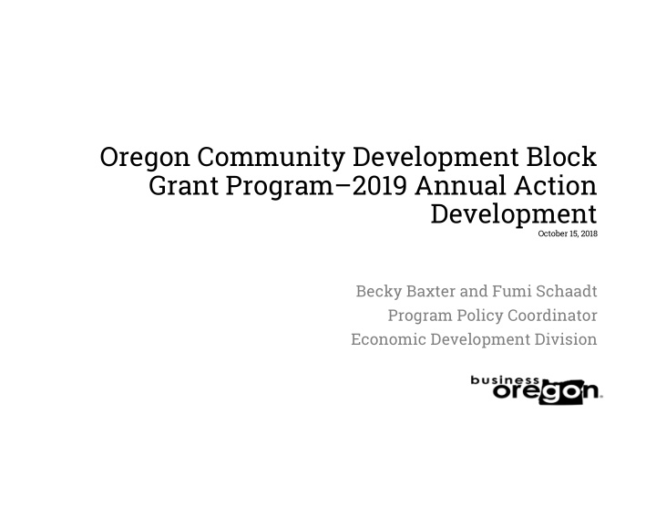 oregon community development block grant program 2019