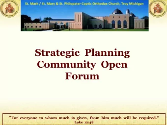 Forum  For  everyone  to  whom  much  is  given,  from  him  much  will  be  required.  Luke