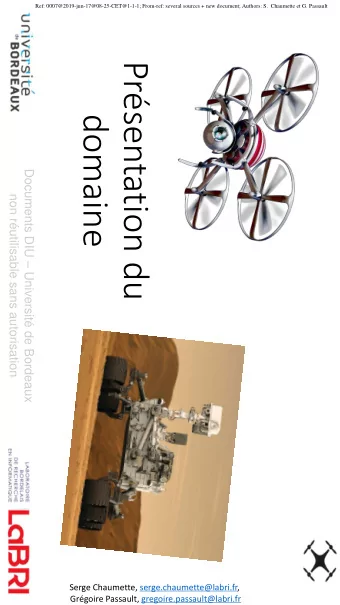 Prsentation du  domaine Documents DIU  Universit de Bordeaux  non rutilisable sans