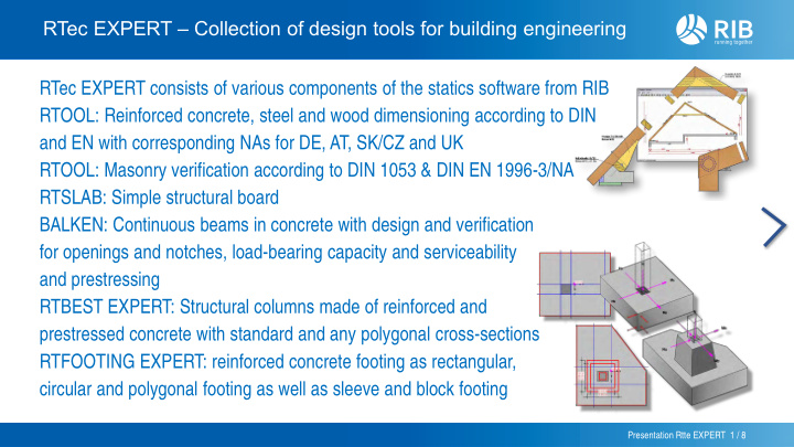rtec expert collection of design tools for building