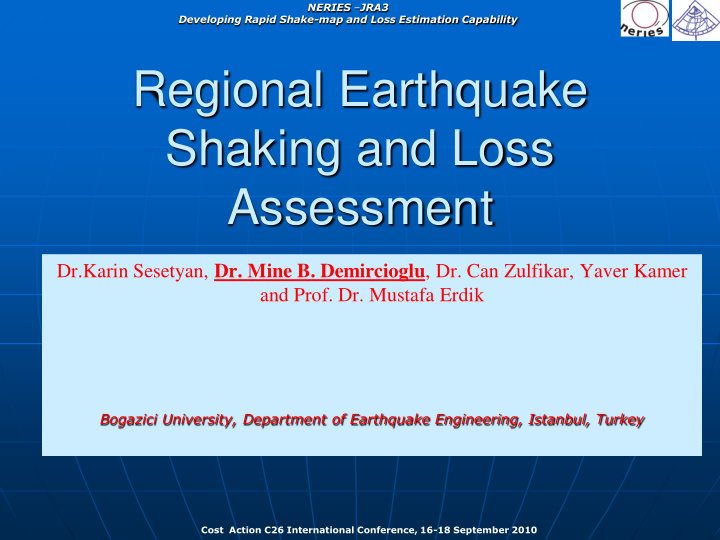 regional earthquake shaking and loss
