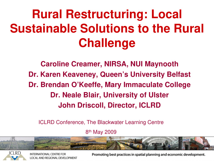 rural restructuring local sustainable solutions to the