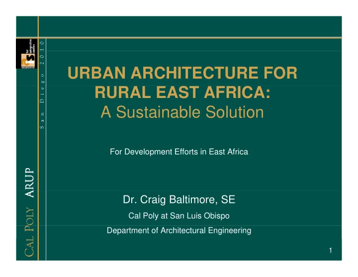 urban architecture for