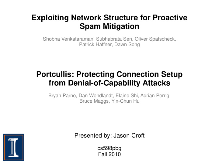 exploiting network structure for proactive