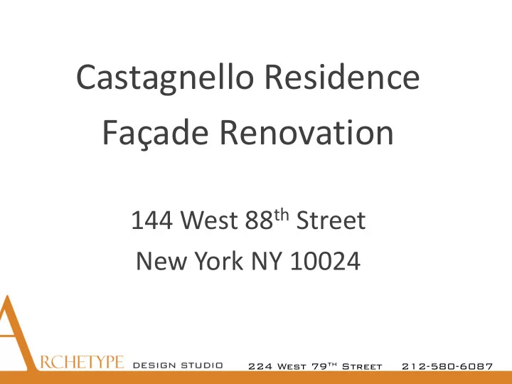 castagnello residence