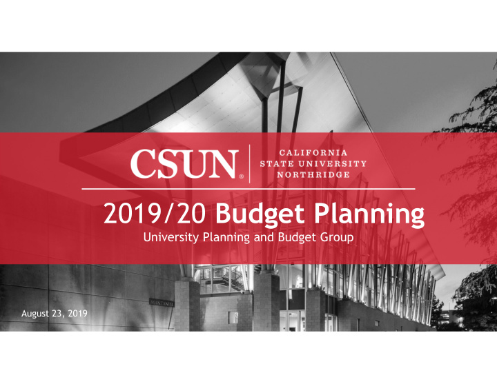 2019 20 budget planning