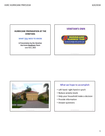 What we hope to accomplish  Left hand right hand in synch  Reduce anxiety levels  Help