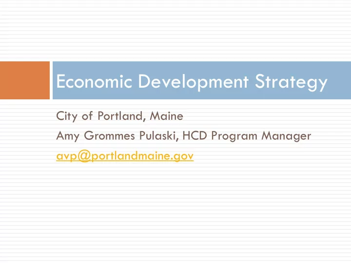 economic development strategy