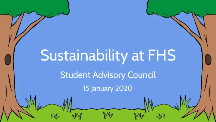 sustainability at fhs