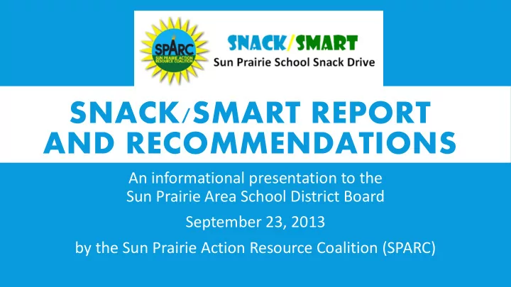 and recommendations