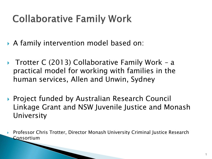 practical model for working with families in the