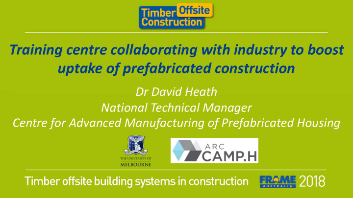 training centre collaborating with industry to boost