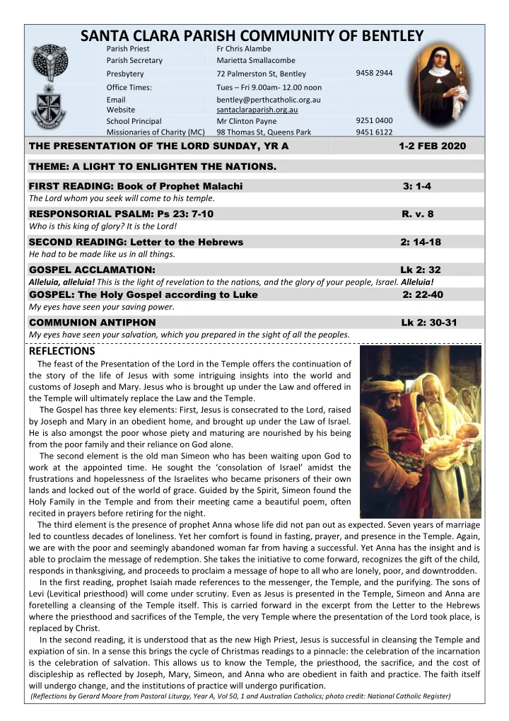 santa clara parish community of bentley
