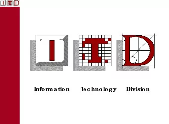 Informa tion      T e c hnolog y     Division t  Infor  mation T  e c hnology Stude nt Suppor  F  r