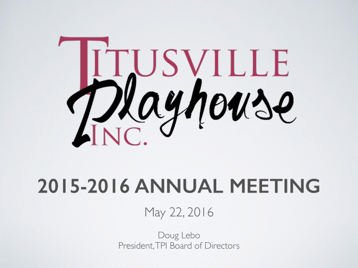 2015 2016 annual meeting