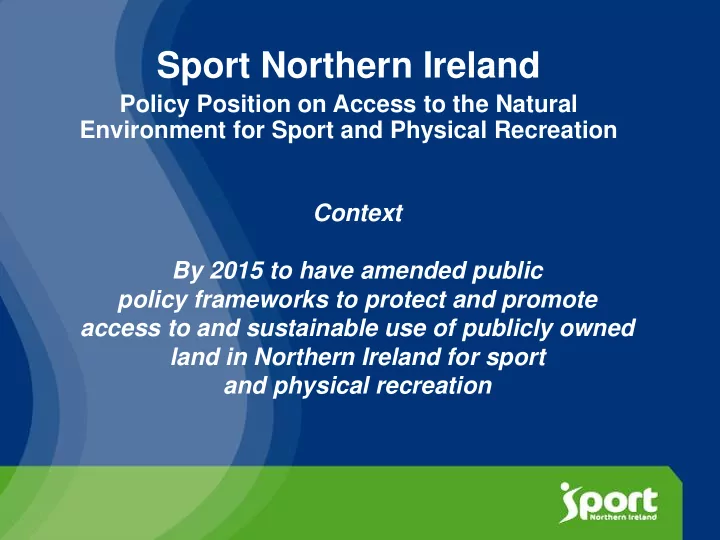 sport northern ireland
