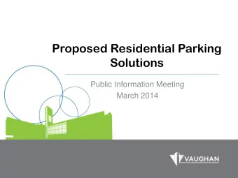 Solutions  Public Information Meeting  March 2014  Agend  enda  Introductions  Presentation