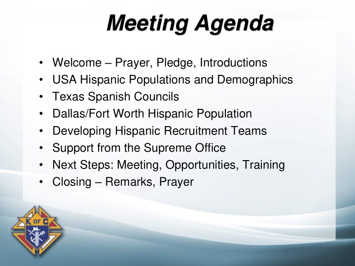 meeting agenda