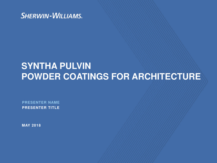 syntha pulvin powder coatings for architecture