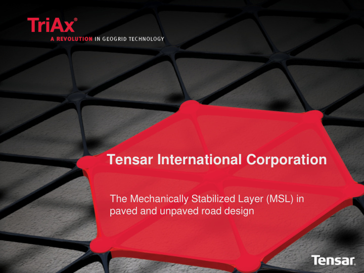 tensar international corporation