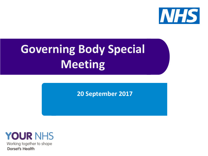 governing body special