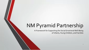 NM Pyramid Partnership  A Framework for Supporting the Social Emotional Well-Being  of Infants,