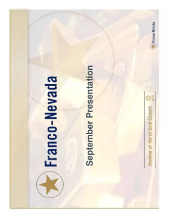 September Presentation  Cautionary Statement  Forward-Looking Statements  This Presentation