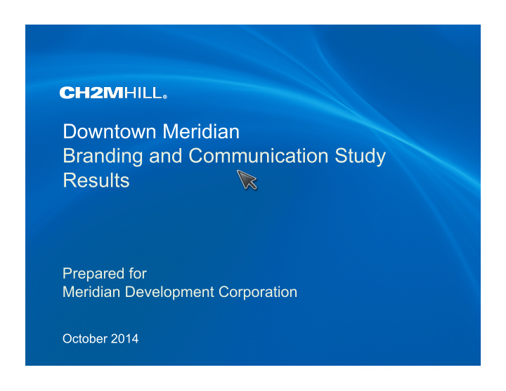 downtown meridian branding and communication study results