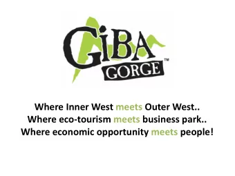 Where eco-tourism meets business park..  Where economic opportunity meets people!  Westmead
