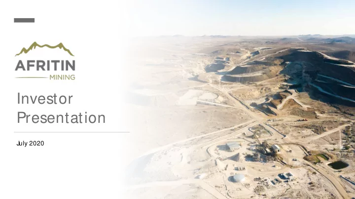 investor presentation