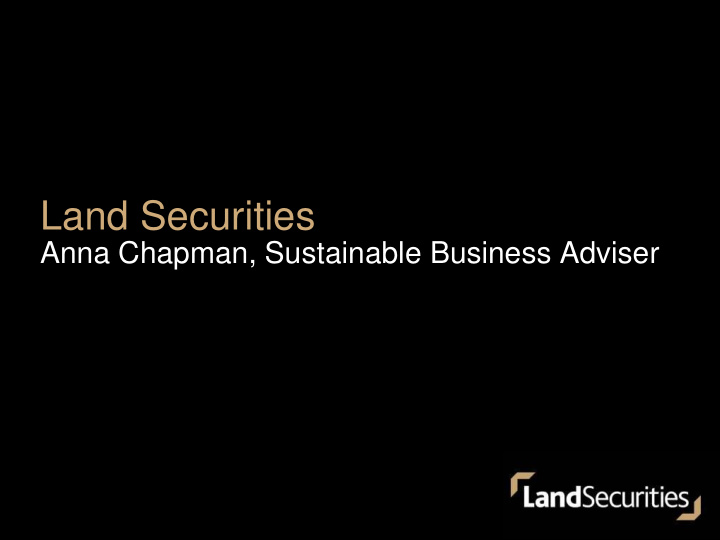 land securities