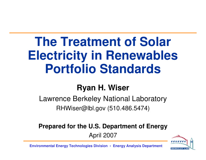 the treatment of solar electricity in renewables