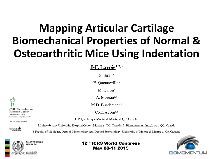 mapping articular cartilage
