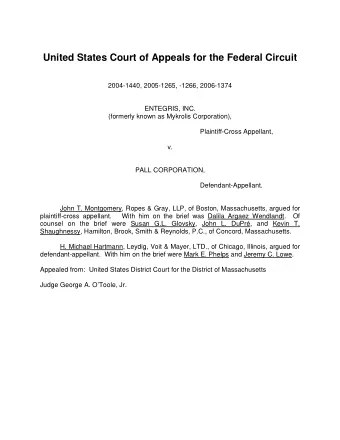 United States Court of Appeals for the Federal Circuit  2004-1440, 2005-1265, -1266, 2006-1374