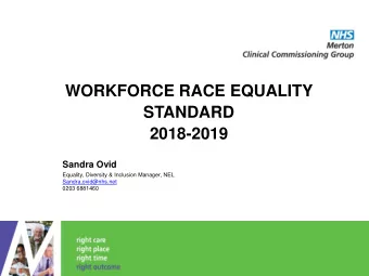 STANDARD  2018-2019  Sandra Ovid  Equality, Diversity &amp; Inclusion Manager, NEL