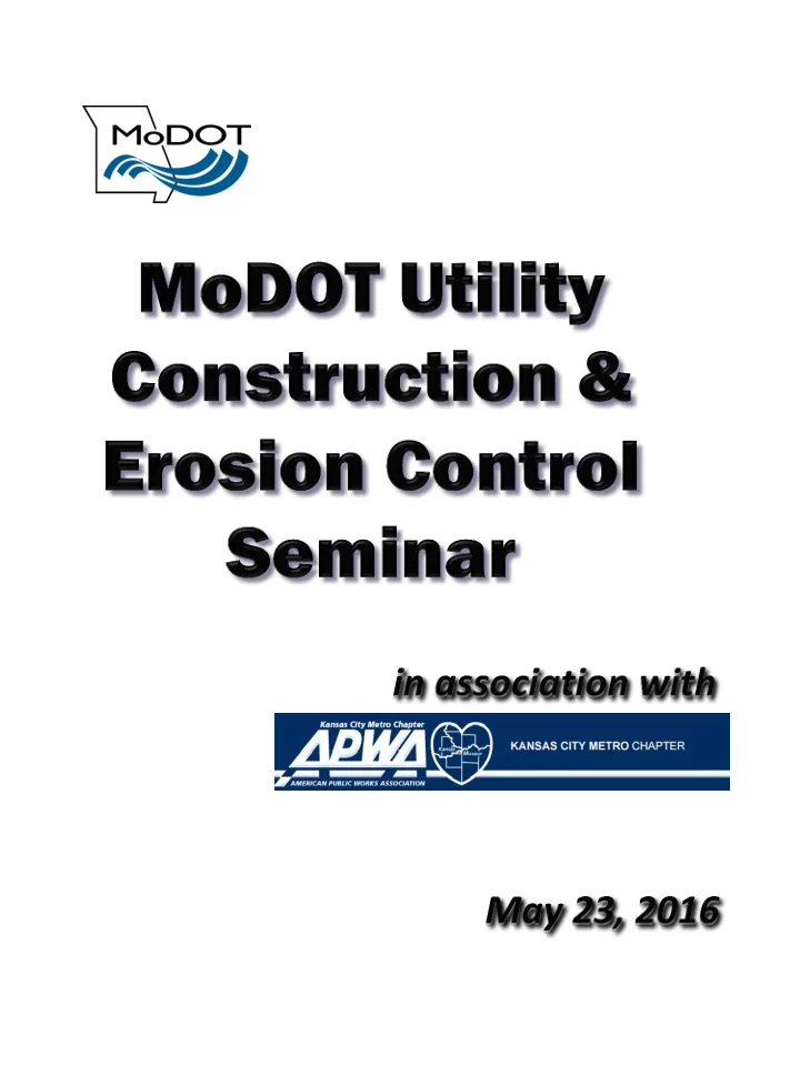 modot utility construction 5 11 2016 erosion control