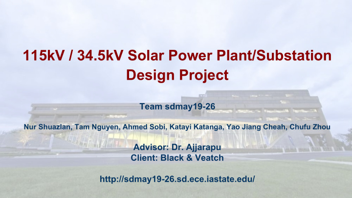 115kv 34 5kv solar power plant substation design project