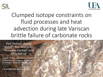 fluid processes and heat  advection during late Variscan  brittle failure of carbonate rocks Paul