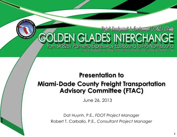 miami dade county freight transportation