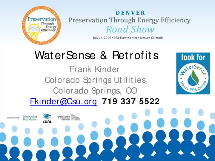 waters ense retrofits