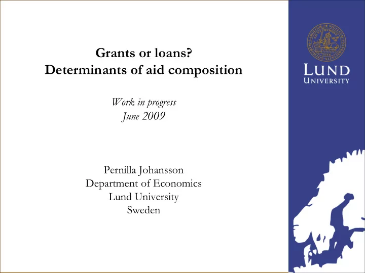 determinants of aid composition