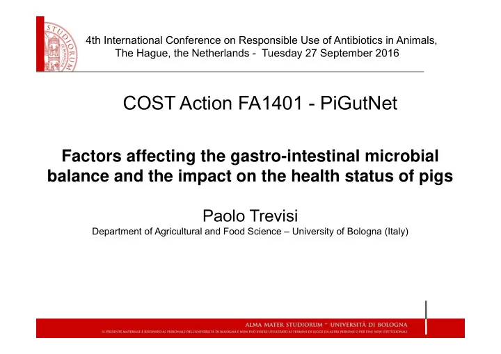 cost action fa1401 pigutnet