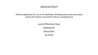 19/01227/OUT  Outline application for up to 42 dwellings including access and associated  works