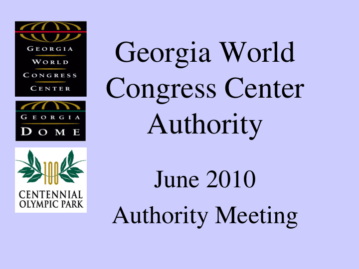 congress center authority