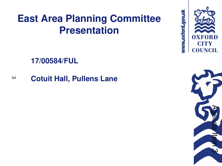 east area planning committee presentation