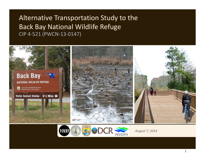 alternative transportation study to the back bay national