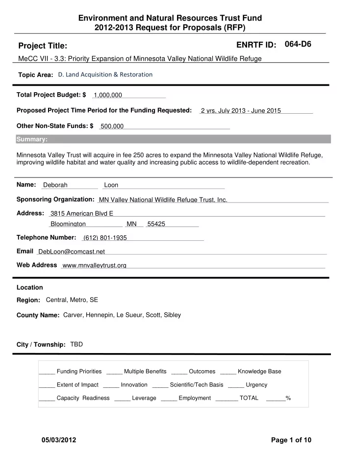 environment and natural resources trust fund 2012 2013