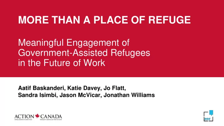 more than a place of refuge