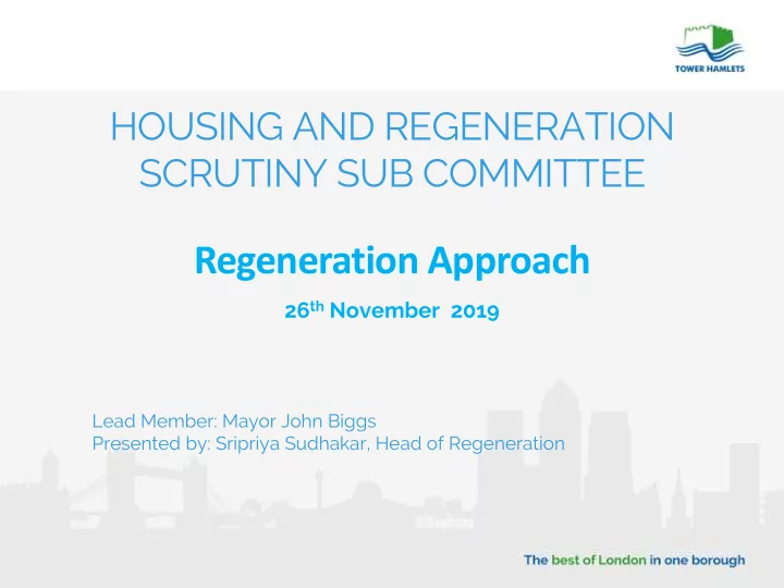 regeneration approach