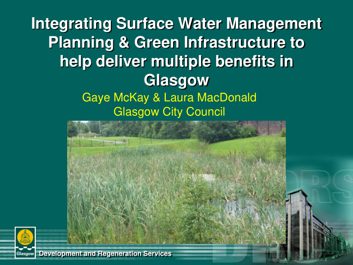 integrating surface water management planning green